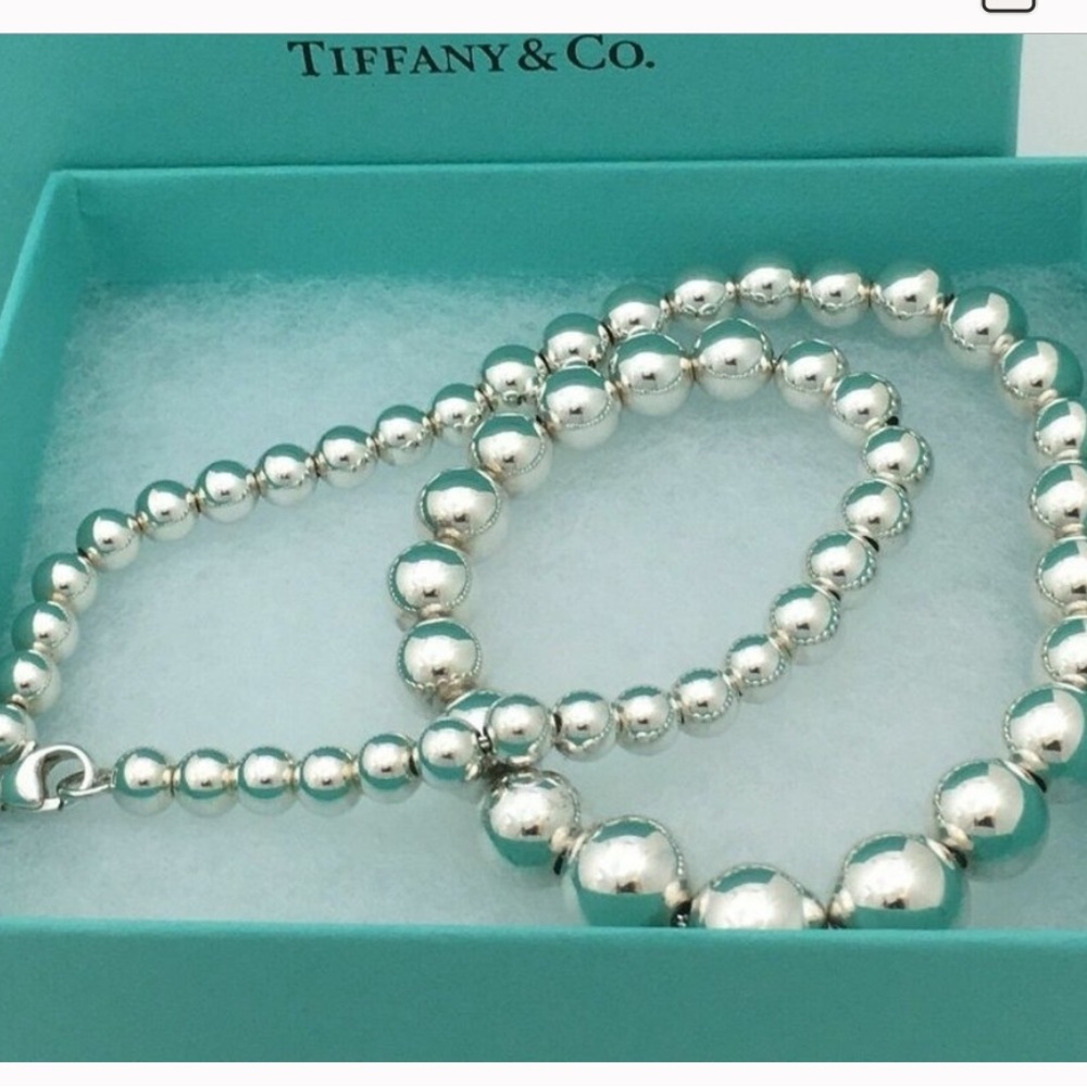 Tiffany & Co. Sterling Silver Necklace/Bracelet/Earring complete set!